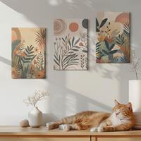 Ensemble d'art sur toile personnalisé de 3 pièces, imprimé UV écologique, art mural personnalisé pour la décoration de la maison et de la chambre