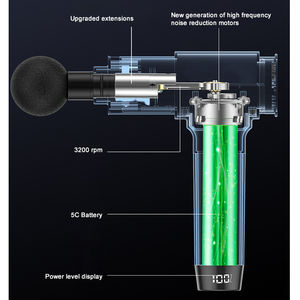 Yüksek kalite fırçasız Motor sessiz masaj tabancası yüksek hızlı çok masaj kafa aksesuarları kas stimülatörü - Product Image 4