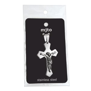 Grande Ciondolo a Croce in Acciaio 33x50mm, Elegante Collezione di Charms Raffinati - Product Image 2