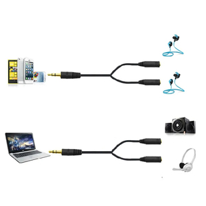 Câble audio double femelle 2026 Y 3,5 mm, 1 mâle vers 2 pour écouteurs, casques, MP3, MP4, adaptateur <span class=keywords><strong>jack</strong></span> stéréo - Product Image 5
