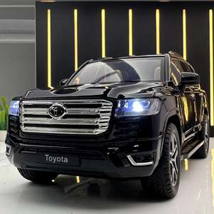 Mobil Model Diecast 1:24 Land Cruiser Lc300 Dengan Kunci Rc Dengan Suara Dan Lampu Mobil Model Logam Tarik Mundur Mainan Mobil Coche Modelo Del Metal - Product Image 6