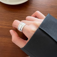 Bague originale en argent sterling 925 avec bague en argent massif plaqué argent clair