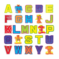 Figuras de Acción de Robots del Alfabeto, Alfa-Bots Educativo, Letras ABC, Aprendizaje Preescolar, Juguete de Enseñanza EN EL Aula Montessori, 26 Unidades
