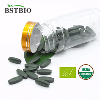 Comprimés de spiruline biologique de qualité alimentaire naturelle en vrac BSTBIO OEM 250 mg 500 mg 1000 mg