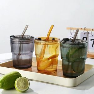 แก้วน้ำลายไม้ไผ่แบบพกพา ทนความร้อน แก้วกาแฟสองชั้น พร้อมปลอกและหลอด - Product Image 3