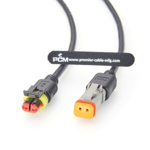 كابل توصيل محول ثنائي الاتجاه من نوع Deutsch DT06-2S إلى TE AMP Superseal 282080-1، مقاس 16AWG، مقاوم للماء، للاستخدام في السيارات والآلات. - Product Image 1