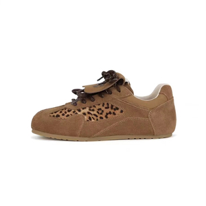 Nouvelles Baskets <span class=keywords><strong>Femme</strong></span> Tendance 2024 en <span class=keywords><strong>Cuir</strong></span> Verni Imprimé Léopard <span class=keywords><strong>Marron</strong></span> – Chaussures Décontractées Quotidiennes de Sport et Course Automne - Product Image 6