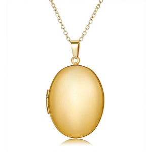 Collar de Acero Inoxidable 14k con Colgante Impermeable Antideslustre para Fotos DIY, Joyería de Oro Sólido, para Mujer y Hombre - Product Image 5