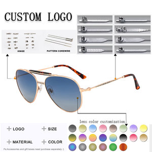 Gafas de Sol de Piloto con Montura Completa, Lentes Degradadas Marrones, 100% Protección UV, Unisex, para Adultos, Uso en Exteriores - Product Image 2