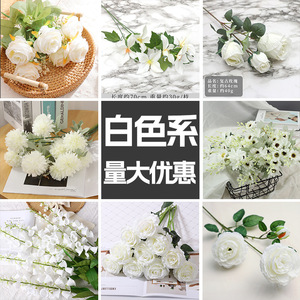 Flores Artificiales Xinchengzhi, Decoraciones de Boda de Seda Blanca, 100cm-200cm, Impermeables, para Exteriores y Hogar - Product Image 5