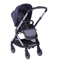 Poussette 3-en-1 Purorigin avec siège auto - Certifiée EN 1888 - Cuir PU - Poussette haute vue - Design pliable - Cadre en alliage d'aluminium - 15 kg