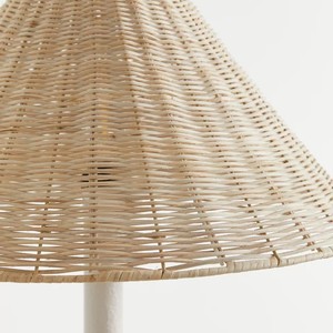 Lámpara de pie de bambú con fuente de luz LED estilo Wabi Sabi para sala de estar, sofá, sala de té - Product Image 3