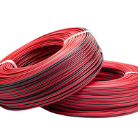 Cable de altavoz gemelos de cobre trenzado sin oxígeno, Cable de altavoz OFC, Cable de Audio Digital, Cables de Cinta Roja y negra de 2 núcleos/