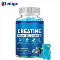 En stock 60 Gummies Marque privée Créatine monohydrate Complément alimentaire Renforcement musculaire ATP Vente en gros