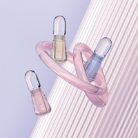 Emballage de tube de couleur pour les lèvres conique rose + transparent 3G de haute qualité personnalisé - Marque propre - Prix promotionnel d'usine