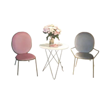 Chaise de salle à manger de luxe nordique avec dossier, combinaison créative populaire de chaise et table pour café, bar et mobilier de maison