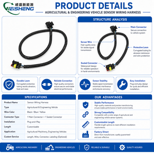 Cablaggio Personalizzato per Sensori di Macchinari Agricoli e Veicoli da Costruzione, Cavo Impermeabile OEM ODM - Product Image 3