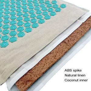 เสื่อกดจุดผ้าลินินธรรมชาติชุดนวดกดจุดสำหรับเท้าและหมอนพลาสติกหนาม - Product Image 2