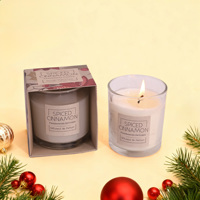 Collection de bougies artisanales écologiques et biologiques aux senteurs de cannelle épicée de qualité supérieure, pour Noël, la Saint-Valentin et Diwali