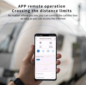 Caja de arena inteligente para gatos completamente cerrada con nuevos controles de aplicación Desodorización y purificación para la eliminación de desechos de mascotas - Product Image 3