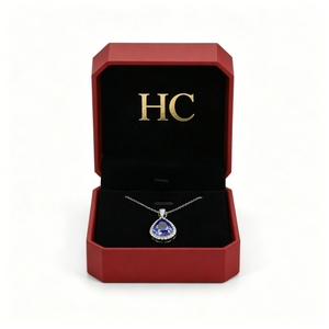 Boîte à collier artisanale, forme personnalisée, en similicuir, boîte cadeau pour bijoux, insert en microfibre, estampage à chaud, logo personnalisé, vente directe d'usine - Product Image 4