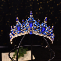 Mariée baroque haut niveau coréen adulte couronne cristal feuille coiffure pour robe de mariée principale coiffure de mariée accessoire de maquillage