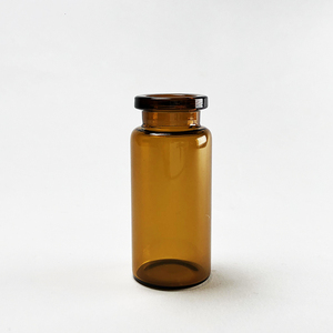 Botella de Vidrio Borosilicato Ámbar Estéril de Baja y Media Transparencia con Tapón de Goma Serigrafiado para Medicamentos - Product Image 5