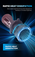 GOODZOOM Ampoule de phare LED H4 à faisceau haut/bas 4300K 9-30V, mini lentille bi-LED à large plage de tension, feux de voiture H4 LED pour voitures et camions