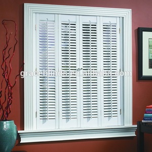 Volets coulissants en bois véritable de style anglais et australien en <span class=keywords><strong>PVC</strong></span> en vrac <span class=keywords><strong>pour</strong></span> fenêtres en <span class=keywords><strong>baie</strong></span> - Product Image 2