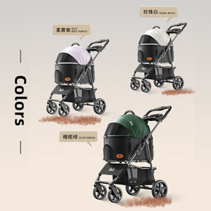 हल्के वजन 4-पहिया पोर्टेबल तह पालतू जानवर या कुत्ते के लिए एक-क्लिक के पतन की लुभावनी यात्रा आउटडोर डिजाइन - Product Image 6