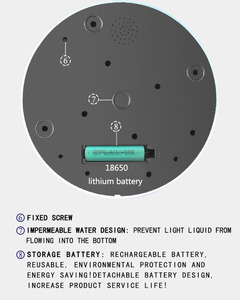 Présentoir multifonctionnel avec haut-parleur Bluetooth, alimentation électrique USB, batterie intégrée, support rotatif musical - Product Image 5