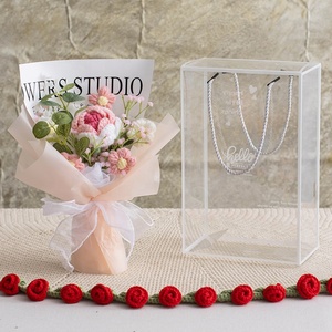 Handmade Crocheted <b>Bouquet</b>, Knitted Rose, Woven Flower, a Luxurious Gift for Friends, <b>Artificial</b> Flower - Product Image 3