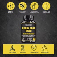 Kapsul Ekstrak Tanaman Horny Goat Weed Suplemen Pria dengan Akar Maca Hitam untuk Mendukung Stamina dan Energi
