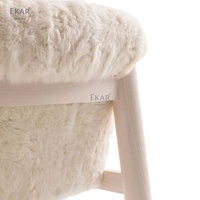Fauteuil lounge architectural EKAR Bastion, fauteuil d'appoint moderne en tissu pour la maison, le bureau et le salon