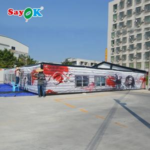 Laberinto inflable gigante para sala de escape, casa de horror para halloween, venta al por mayor de fábrica - Product Image 2