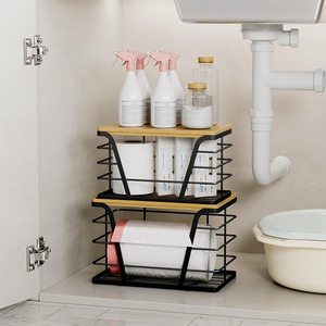 Wall Mounted Storage <b>Basket</b> Set 2 Tier <b>Large</b> Capacity For Kitchen Fruit Food Organization - Product Image 3