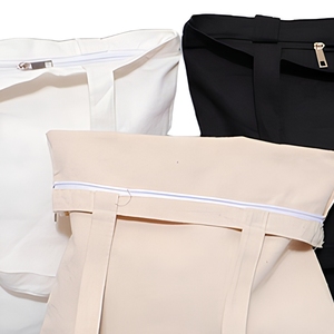 Custom Printed Logo <strong>Shopping</strong> Cotton <strong>Bag</strong> Reusable OEM ODM Black White Pink Natural Color 100% Cotton Canvas Tote <strong>Bag</strong> with <strong>Zipper</strong> - Product Image 5