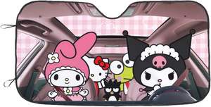 Ojos de dibujos animados plegable Auto Interior Protector parabrisas delantero UV visera escudo <span class=keywords><strong>volante</strong></span> cubiertas para parasol automotriz - Product Image 2