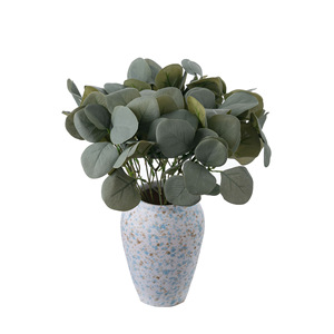 Plante artificielle CallaFloral à tige unique, feuille de sycomore ronde, gris, pour la décoration de la maison et des mariages, style INS - Product Image 5