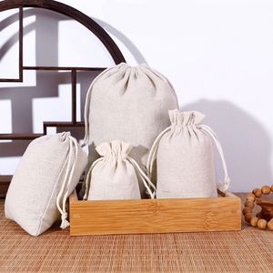 Sac à cordon en velours, coton et satin pour la vente en gros, sac à maquillage en toile à cordon, sac à cordon personnalisé avec logo - Product Image 5