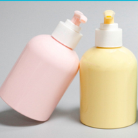 Bouteille ronde en plastique PET de 250 ml avec bouchon à vis pour lotion, shampoing pour bébé, gel douche, désinfectant pour les mains et nettoyant pour le visage
