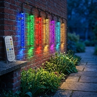 Décoration de jardin extérieure à LED RGB intelligente à énergie solaire, indice de protection IP65, en PVC, avec télécommande via application, installation facile au sol et en encastré