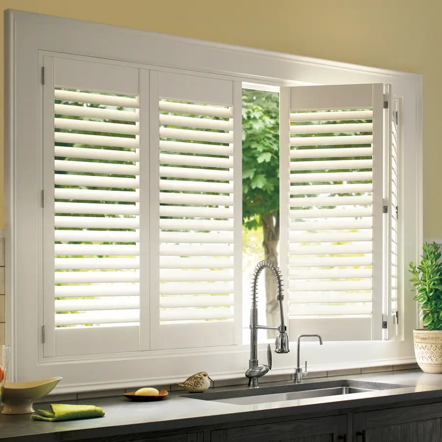 Custom Wooden Window Plantation Shutters