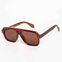 Lunettes de soleil tendance surdimensionnées à monture plate Finewell 3530 2026 pour hommes et femmes, style rétro et épais