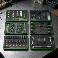 Ensemble d'outils de mécanicien de 200 pièces avec plateau EVA, clé dynamométrique, douilles, tournevis pour la réparation automobile, garage, directement de l'usine