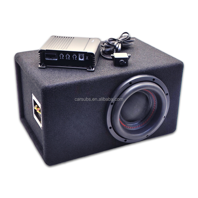 Car Passive Tube Subwoofer Box Enclosure 8 Inch for TOYOTA GMC FORD Chevrolet Pickup Truck Van with 500W Monoblock Car Amplifier