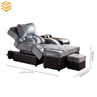 Fauteuil inclinable de massage électrique pour les pieds, cadre en métal, éponge haute densité, design moderne