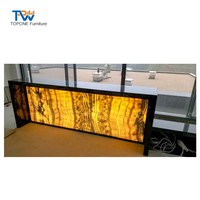 Marbre Onyx translucide réception bureau hôtel comptoir de service avant avec conception de lumière led
