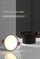 Sortie d'usine LED tout en aluminium bord étroit anti-éblouissement profond pas de lampe principale plafonnier projecteur downlight pour la maison