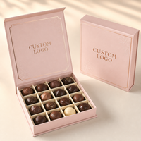 Luxe design op maat gemaakte magnetische stevige dozen voor chocoladeverpakkingen, EU-gecertificeerd voor levensmiddelen, kerstcadeaudozen